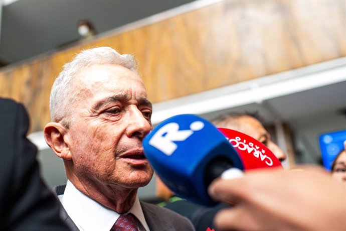 Archivo - Former Colombian President Alvaro Uribe Velez Trial for Witness Manipualation